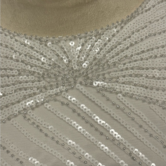 NWT Lulus White Sequin Fringe Mini Dress! - Picture 9 of 14